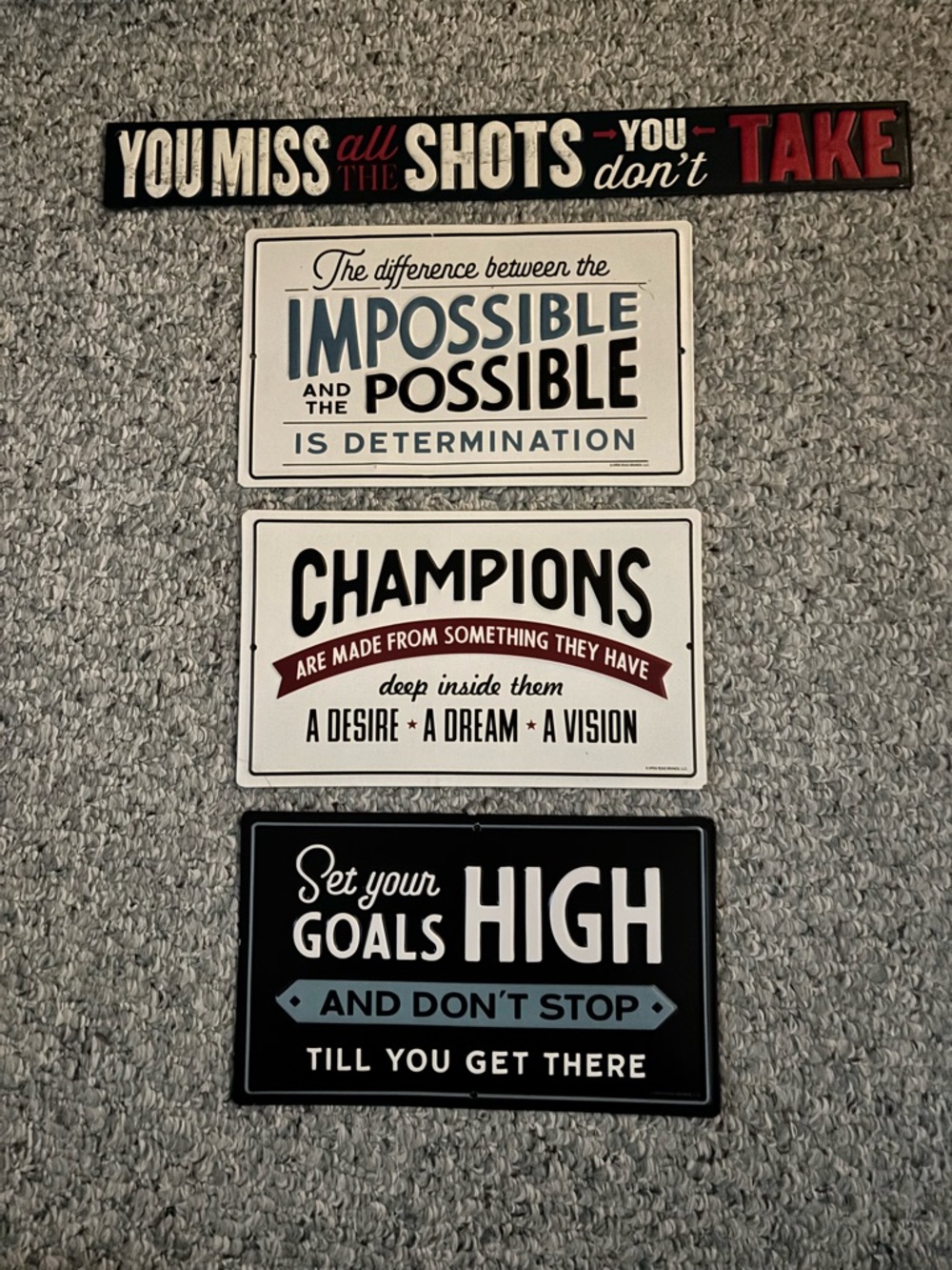 Motivational Wall Decor Set